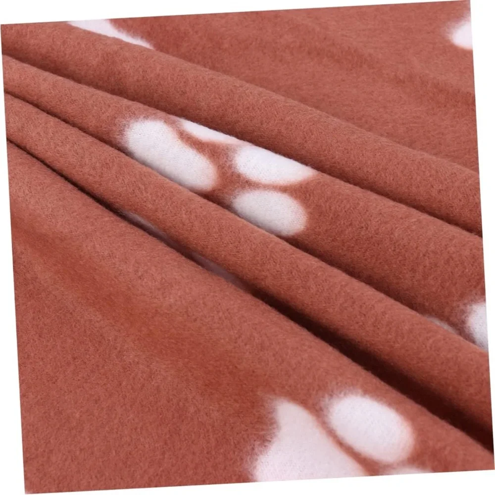 New 6 pack double sided Colorful Paw Print Fleece pet Blankets for bed carriers